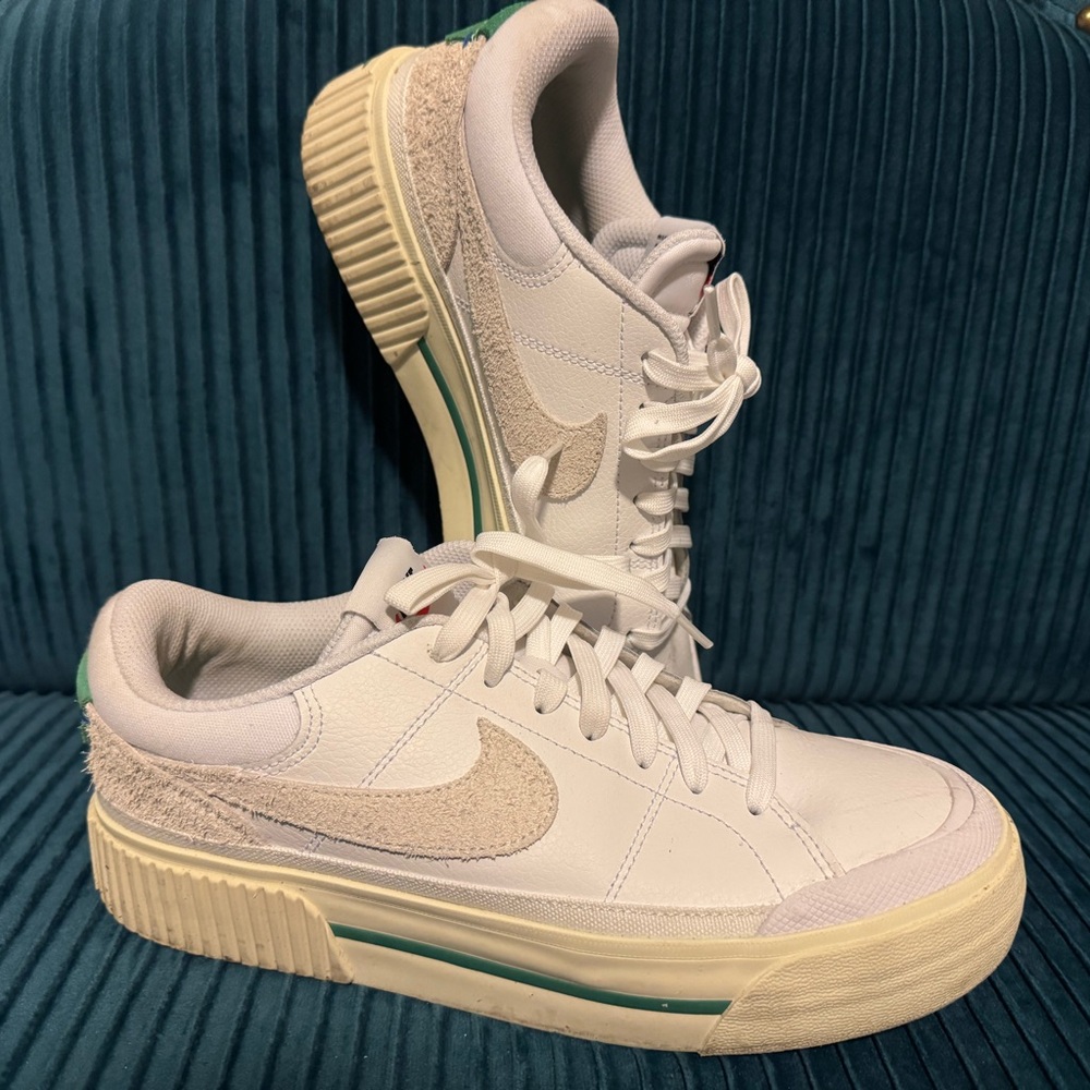 Women’s Court Legacy Lift Low White/Stadium Green Size 8.5.